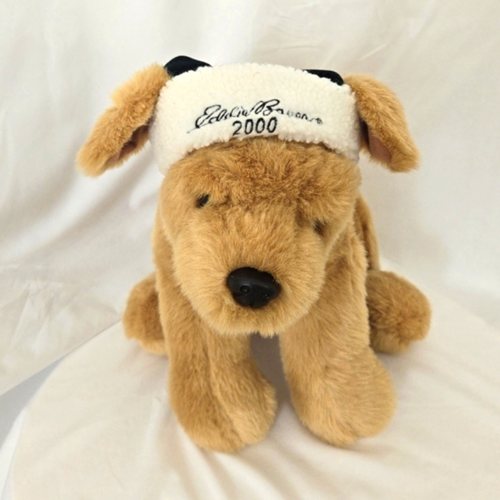 ( Eddie Bauer Home ) GUND Commemorative Golden Lab Puppy With 2000 Holiday Hat - Picture 2 of 12